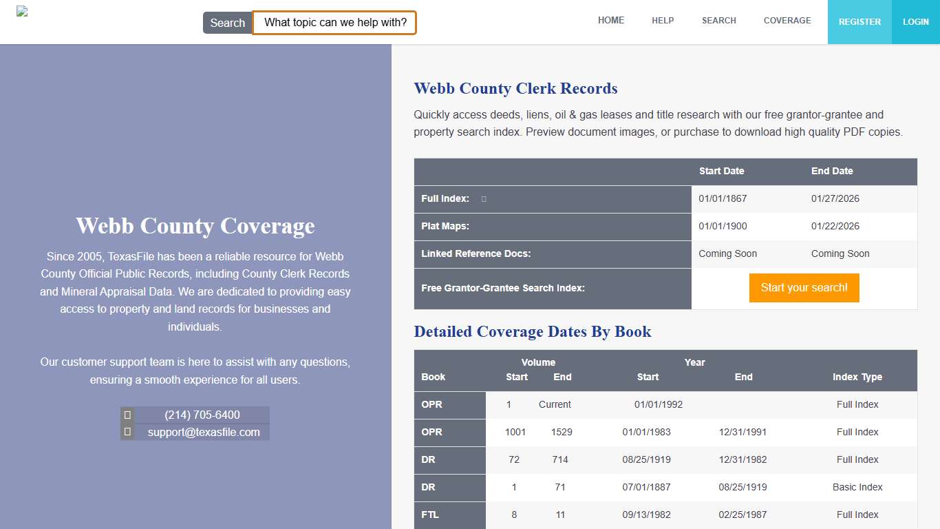 Webb County Clerk Official Public Records TexasFile
